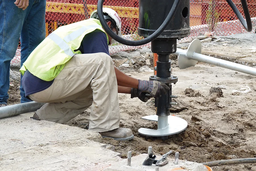 Helical Pier Installation in Magnolia, AR